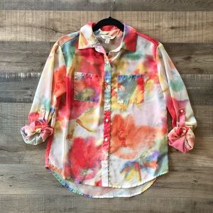DECREE SM Watercolor Button blouse